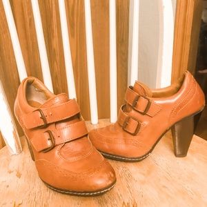 Euro Soft Sofft Brown Leather Booties Ankle Boots